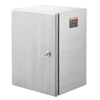 VEVOR Steel Electrical Box, 40x30x25 cm, 304 Stainless Steel Electrical Enclosure Box, Wall-Mounted Outdoor Electrical Electronic Equipment Enclosure 