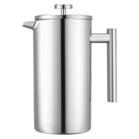 VEVOR French Press Coffee Maker, 1.5 Liter Stainless Steel Coffee Press Tea Maker with Filter, Large Double Wall Insulated French Presses Cold Brew fo