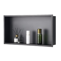 VEVOR Shower Niche, 33.0 x 63.5 x 10.2 cm Recessed Wall Niche, Heavy-duty Stainless Steel Modern Soap & Shampoo Storage Organizer, Sealed Waterproof, 
