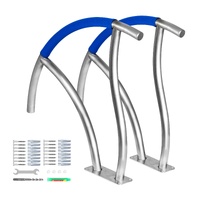 VEVOR Pool Handrail, 30" x 30" Swimming Pool Stair Rail, 2 PCs Stainless Steel Stair Pool Hand Rail Rated 375lbs Load Capacity, Pool Rail with Quick M
