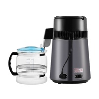 VEVOR Water Distiller, 4L 1.05 Gallon Pure Water Purifier Filter For Home Countertop, 750W Distilled Water Maker, Stainless Steel Interior Distiller W