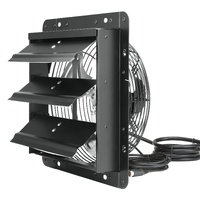 VEVOR Shutter Exhaust Fan, 254mm / 10inch  with Temperature Humidity Controller, EC-motor, 843 CFM, Variable Speed Adjustable Wall Mount Attic Fan, Ve