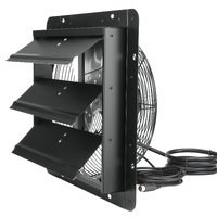 VEVOR Shutter Exhaust Fan, 356 mm / 14inch with Temperature Humidity Controller, EC-motor, 1024 CFM, Variable Speed Adjustable Wall Mount Attic Fan, V