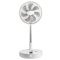 VEVOR 12 Inch Foldable Oscillating Standing Fan with Remote Control, 4 Speed Adjustable Portable Desk Quiet Fan, 7200mah Rechargeable USB Small Fan, F