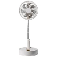 VEVOR 8 Inch Foldable Oscillating Standing Fan with Remote Control, 4 Speed Adjustable Portable Desk Quiet Fan, 7200mah Rechargeable USB Small Fan, Fo