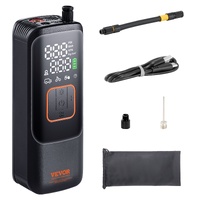VEVOR Tire Inflator Portable Air Compressor, 150 PSI Electric Air Pump, 4000mAh Rechargeable Tire Pump with Auto-Off Function, LCD Pressure Gauge, 3 N