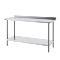 VEVOR 24 x 60 x 36 Inch Stainless Steel Work Table, Commercial Food Prep Worktable Heavy Duty Prep Worktable, Metal Work Table with Adjustable Height 