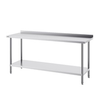 VEVOR 24 x 72 x 36 Inch Stainless Steel Work Table, Commercial Food Prep Worktable Heavy Duty Prep Worktable, Metal Work Table with Adjustable Height 