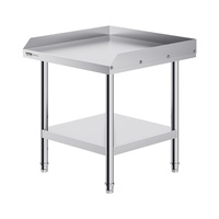 VEVOR Stainless Steel Work Table, 24 x 24 x 26 Inch Commercial Food Prep Worktable, 3-Sided Backsplash Heavy Duty Prep Worktable, Metal Work Table wit
