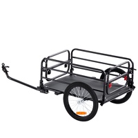 VEVOR Bike Cargo Trailer, 72.5 kg Load, Heavy-Duty Bicycle Wagon Cart, Foldable Compact Storage & Quick Release with Universal Hitch, 406.4 mm Wheels,