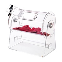 VEVOR Acrylic Raffle Drum, Holds 2500 Tickets or 100 Raffle Balls, Professional Raffle Ticket Spinning Cage with 2 Keys, Transparent Lottery Spinning 