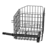Scooter Rear Basket, Folding Metal Wire Basket, Heavy Duty & Spacious Cargo Basket, Works with 1-inch Receiver, Compatible with Most Golden, Drive & P