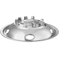 VEVOR 50cm 8 Lug Wheel Simulators, 304 Stainless Steel Wheel Simulator Kit with Mirror Polished Finish, 2 Front and 2 Rear Wheel Covers Fit for For Fo