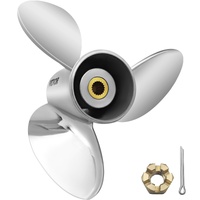 VEVOR Outboard Propeller, Replace for OEM 3860709, 3-Blade 14.5"" x 21"" Pitch Steel Boat Propeller, Compatible with Volvo Penta SX Drive All Models, 