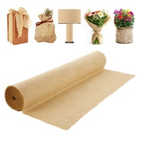 Burlap Fabric Roll, 1016 mm x 22.86 m & 50 x 50 Density Wide Natural Burlap Fabric Rolls, Jute Fabric Burlap Tree Wrap Roll, for Decor, Crafts, Weddin
