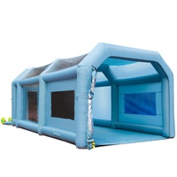 Inflatable Paint Booth, 23x13x8.5ft Inflatable Spray Booth, High Powerful 480W+750W Blowers Spray Booth Tent, Car Paint Tent Air Filter System for Car