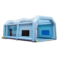VEVOR Inflatable Paint Booth, 10x6x4m Inflatable Spray Booth, High Powerful 950W+1100W Blowers Spray Booth Tent, Car Paint Tent Air Filter System for 
