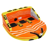 VEVOR Towable Tube for Boating, 1-3 Riders Inflatable Boat Tubes and Towables, 510lbs Water Sport Towable Tube for Boat to Pull - with Full Nylon Cove