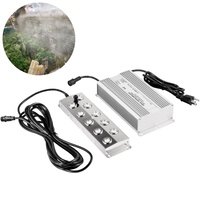 VEVOR Mist Maker 10 Head Ultrasonic Mist Fogger with Waterproof Power Supply Ultrasonic Fogger Humidifier Stainless Steel Pond Mister Fogger 5kg/h Ult