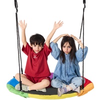 VEVOR Tree Swing, 40 Inch Saucer Swing, 750lbs Weight Capacity, 900D Oxford Fabric Swing Seat with 2 Tree Hanging Straps and Adjustable Multi-Strand R