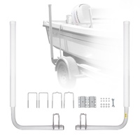Boat Trailer Guide, 1016mm Adjustable Design Trailer Guide Poles, 2PCS High-Hardness Steel Trailer Guide-Ons, Trailer Guides with PVC Pipe Posts, for 