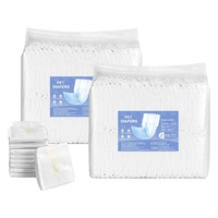 VEVOR Disposable Male Dog Diapers, Super Absorbent Male Dog Wraps, 360 ° Leak-Proof Belly Bands with Wetness Indicator for Doggies in Heat, Training, 