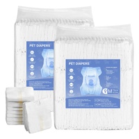 VEVOR Disposable Dog Diapers, Super Absorbent Female Dog Diapers, 360° Leak-Proof Female Doggy Pet Diaper with Wetness Indicator for Heat Period, Trai
