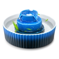 VEVOR Ceramic Cat Water Fountain, 2.1 L Cupcake Pet Fountain, Porcelain Cat Water Dispenser with Ultra-Quiet Pump, 360° Drinking Area and Multi-Layer 