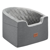 VEVOR Dog Booster Car Seat Pet Car Seat for Small Medium Dog up to 24.9 kg Gray