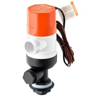 Livewell Pump for Boat, 12V 800 GPH Straight Livewell Aerator Pump with Dual Inlet, ABA Housing & Detachable Motor Cartridge, Corrosion-Resistant Live