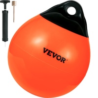 VEVOR Boat Buoy Balls, 15"" Diameter Inflatable Heavy-Duty Marine-Grade PVC Marker Buoys, Round Boat Mooring Buoys, Anchoring, Rafting, Marking, Fishi