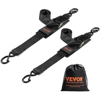 Retractable Ratchet Straps, 5.08 cm x 121.92 cm Ratchet Tie Down Straps with Security Lock S Hooks, 2 Pack Heavy Duty Ratchet Straps with 680.4 kg Bre