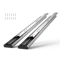 6 Pairs of 457.2mm Drawer Slides Side Mount Rails, Heavy Duty Full Extension Steel Track, Soft-Close Noiseless Guide Glides Cabinet Kitchen Runners wi