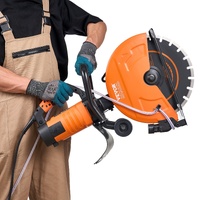 VEVOR Electric Concrete Saw, 14 in, 2000 W Motor Circular Saw Cutter with Max. 5 in Adjustable Cutting Depth, Wet Disk Saw Cutter Includes Water Line,