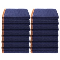 VEVOR Moving Blankets, 2032 x 1829 mm, 15.6 kg/dz, 12 Packs, Professional Non-Woven & Recycled Cotton Packing Blanket, Heavy Duty Mover Pads for Prote
