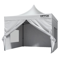 VEVOR Pop Up Canopy Tent Outdoor Gazebo Tent 10x10FT with Sidewalls & Bag White