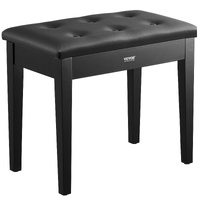 VEVOR Piano Bench, 22" x 13.78" x 19", Keyboard Piano Chair with High-Density Padded Cushion, Storage Compartment for Music Books, Wooden Piano Bookca