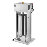 VEVOR Electric Sausage Stuffer, 33 LBS / 15 L Vertical Meat Stuffer, Stepless Speed Control and Foot Pedal, Stainless Steel Heavy Duty Sausage Filler 
