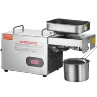 VEVOR Electric Oil Press Machine, 850W Stainless Steel Oil Extractor Machine, Adjustable Temperature, Hot Press Oil Expeller for Pressing Peanuts, Ses