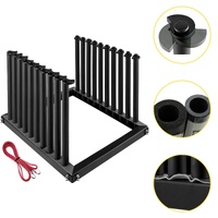 VEVOR Windshield Rack 9-Lite, Windshield Truck Rack Steel, Windshield Glass Rack 24-Inch Height, Windshield Rack for Truck with PVC Pad & Foam Padding