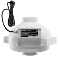 VEVOR 4" to 3.5" Radon Mitigation Fan System Kit Quiet 260 CFM Inline Duct Fan