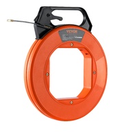 VEVOR Fish Tape, 38.1 m Length, 4.5 mm, PET Wire Puller with Optimized Housing and Handle, Easy-to-Use Cable Puller Tool, Flexible Wire Fishing Tools 