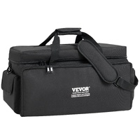 VEVOR DJ Cable File Bag, 1200D Oxford Fabric, DJ Gig Bag with 9 Detachable Divider 4.92 ft Padded Shoulder Strap Plastic Bottom Pad, 600 x 300 x 325 m