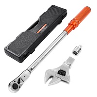VEVOR Adjustable Click Torque Wrench, 1/2 Inch Drive, 20-160 lbf-ft/27.1-216.8 N.m, Dual-direction and Dual Range Scales, 72-Tooth, ±2% Precision, wit