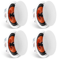 VEVOR 4 PCs 203.2 mm in Ceiling Speakers, 100-Watts, Flush Mount Ceiling & in-Wall Speakers System with 8ΩImpedance 89dB Sensitivity, for Home Kitchen