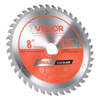 VEVOR Circular Saw Blade, 203 mm Diameter, 42 Sharp Alloy Teeth, 25.4mm Arbor, Fine Finish, Wood Cutting Blade for Circular Saw, with Noise-Reducing H