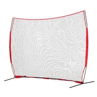 VEVOR Barricade Backstop Net, 12x9 ft Ball Sports Barrier Netting, Portable Practice Equipment with Carry Bag, Protection Screen for Baseball Softball
