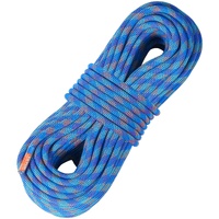 VEVOR 10.2mm Dynamic Climbing Rope, 50M(164ft) Outdoor Rock Climbing Rope 25KN Breaking Tension, Stretchable Fiber Rope with Steel Snap Hooks for Esca