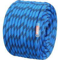 VEVOR 12.7mm Static Climbing Rope, 45.7M(150ft) Outdoor Rock Climbing Rope 30KN Breaking Tension, Fiber Rope with Steel Snap Hooks for Escape, Rappell