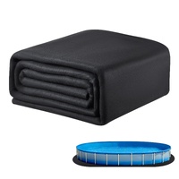 VEVOR Oval Pool Liner Pad, 12 x 24 ft Pool Liner Pad for Above Ground Swimming Pools, Extra-Thick Pool Mat, Prevents Punctures, Recycled Geotextile Ma